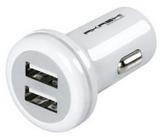 Akashi Chargeur allume cigare 2 ports usb -2.4A