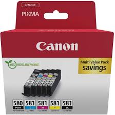 5 cartouches Canon PGI-580 PGBKCLI-581