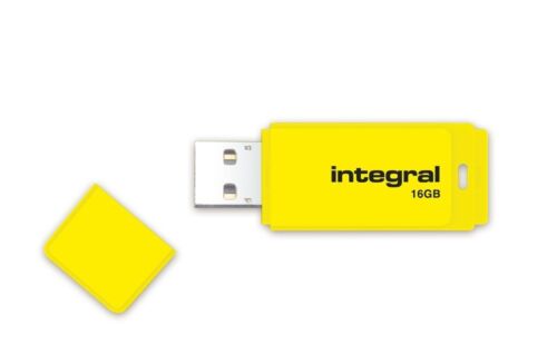 Clé USB jaune fluo 16go