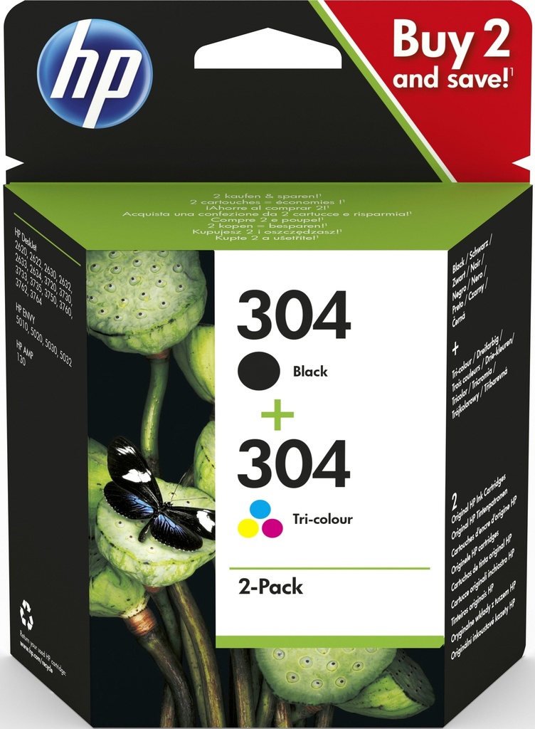 HP304 Cartouche couleur + noire