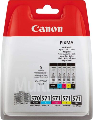 [CAN570] Canon CLI-571 C/M/Y/BK /570 Multipack 5 cartouches