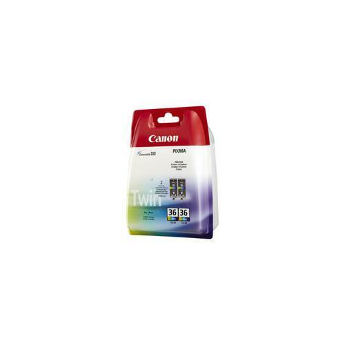 [CAN36] Canon Pack de 2 cartouches d'encre couleur CLI-36 C/M/Y