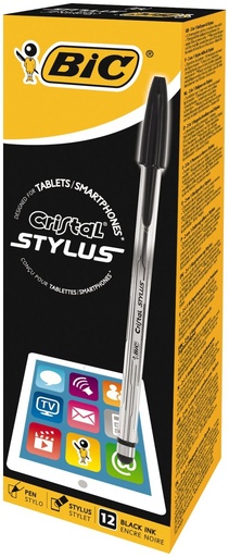 [stylet2] BIC Stylet Cristal Stylus, couleur d'encre: noir